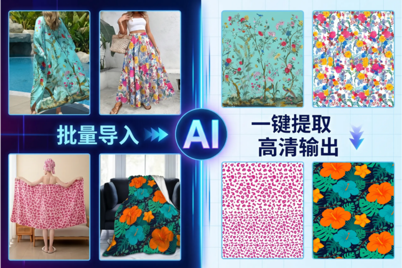 AI印花图案提取工具推荐！抠抠图在线提取，批量更高效~
