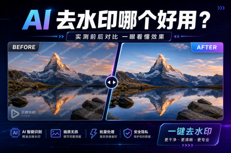 AI 去水印哪个好用？5 个简单方法手把手教你