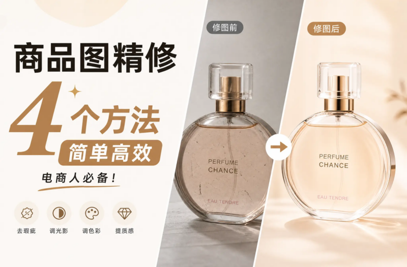 商品图精修太麻烦？4 个方法简单高效，电商人必备！