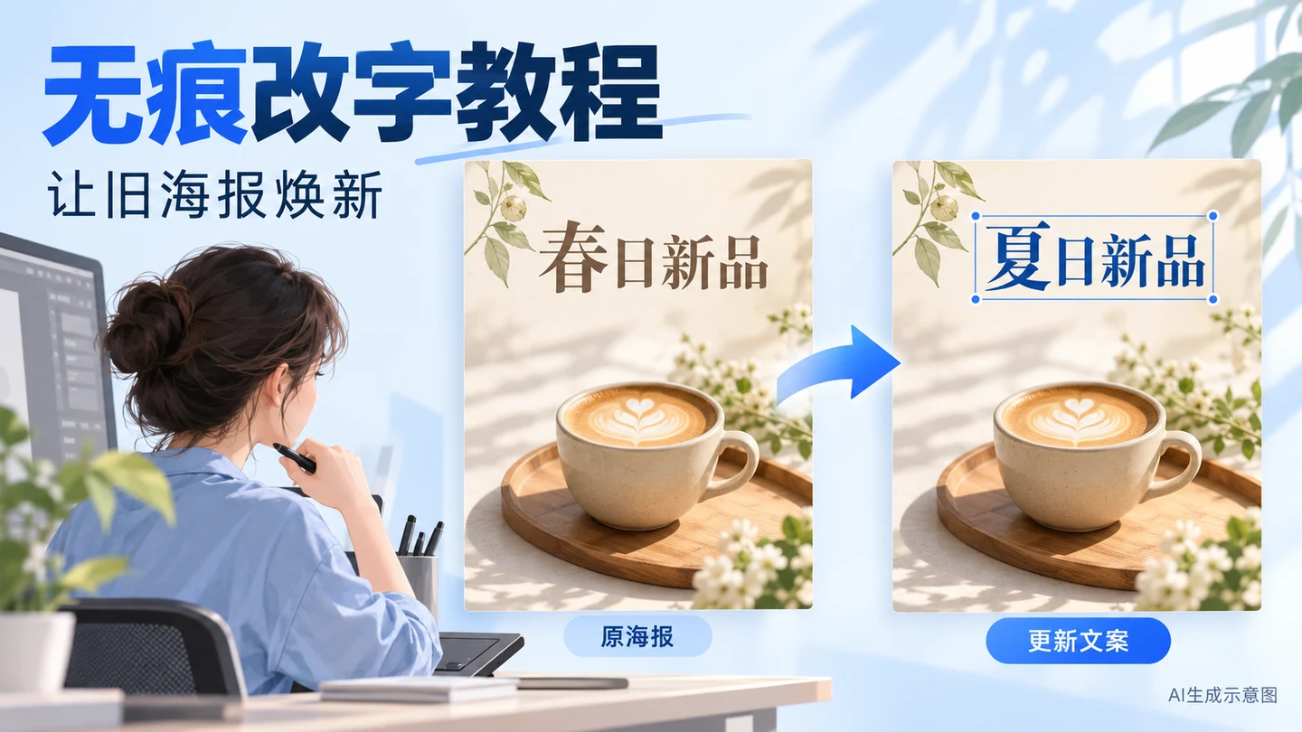咖啡海报文案从春日新品更新为夏日新品